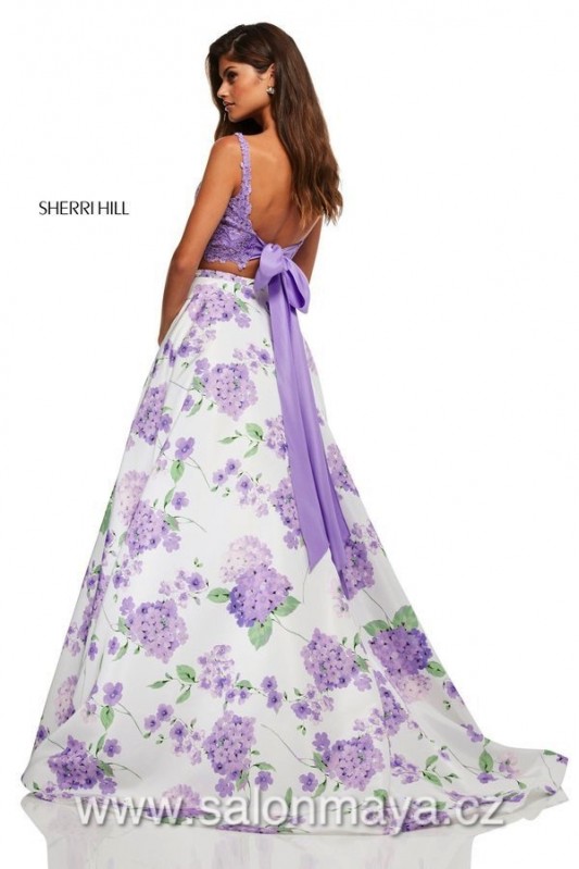 Sherri Hill 52870 - VÝPRODEJ 5500 Kč sherrihill-52870-lilacivoryprint-dress-4.jpg-600.jpg